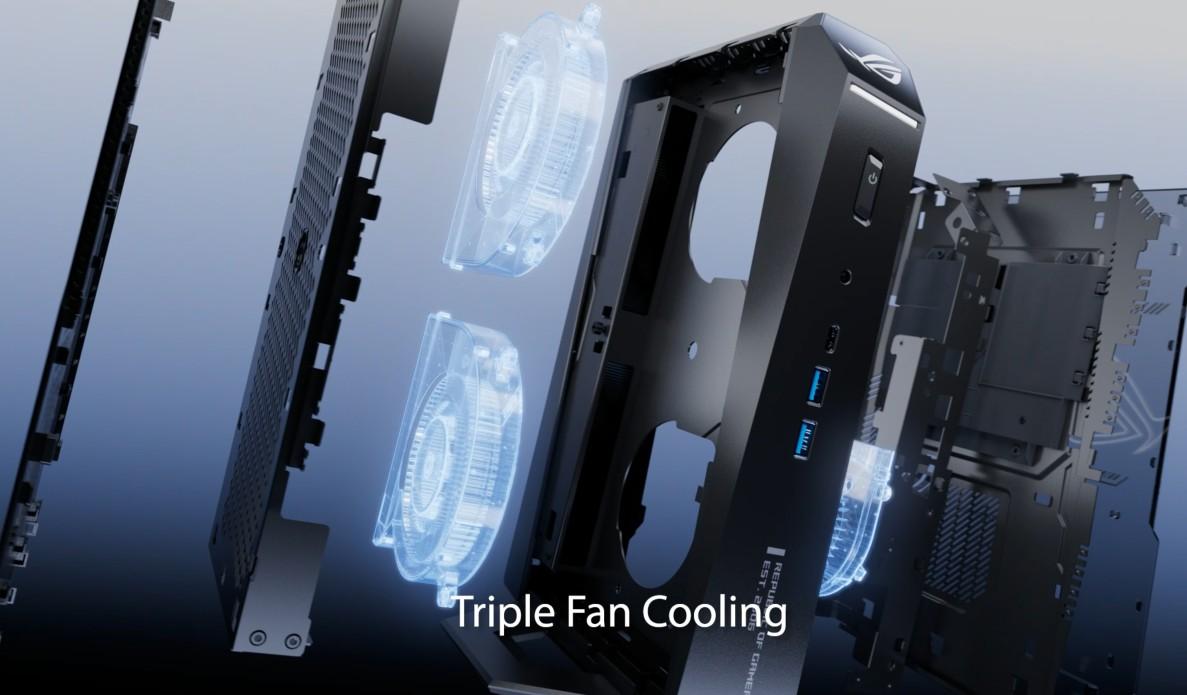 asus rog ventilateur triple fan cooling