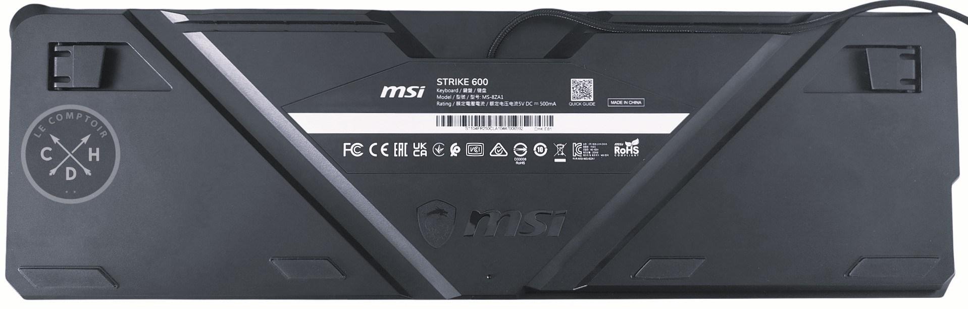 clavier striker 600 dos recloree wm