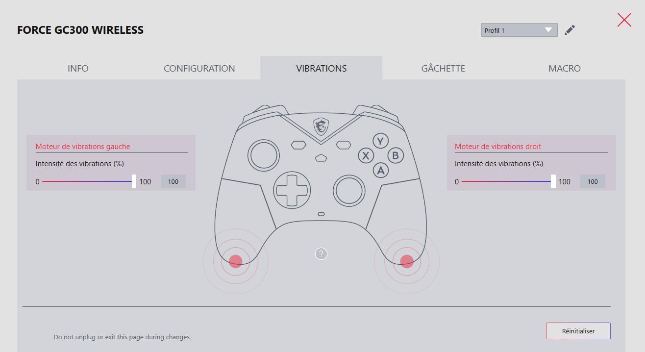 msi center page vibration