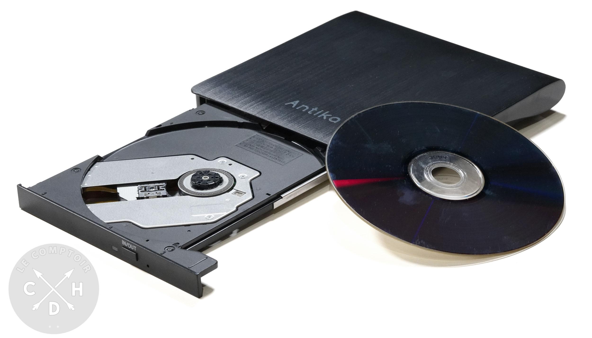 antika graveur DVD tiroir ouvert 