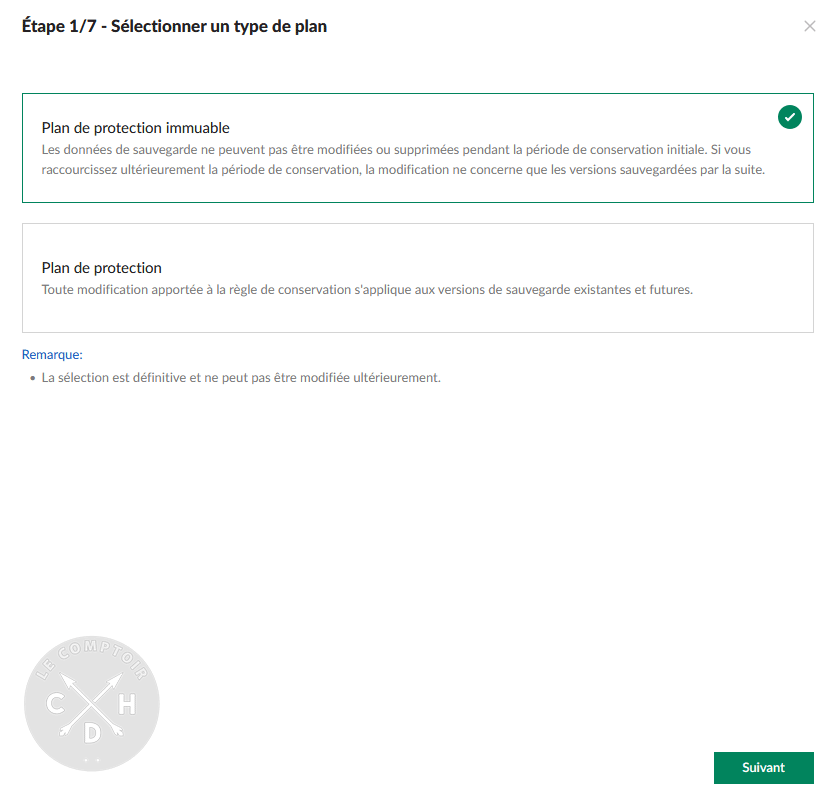 APM définition du plan de protection / worm