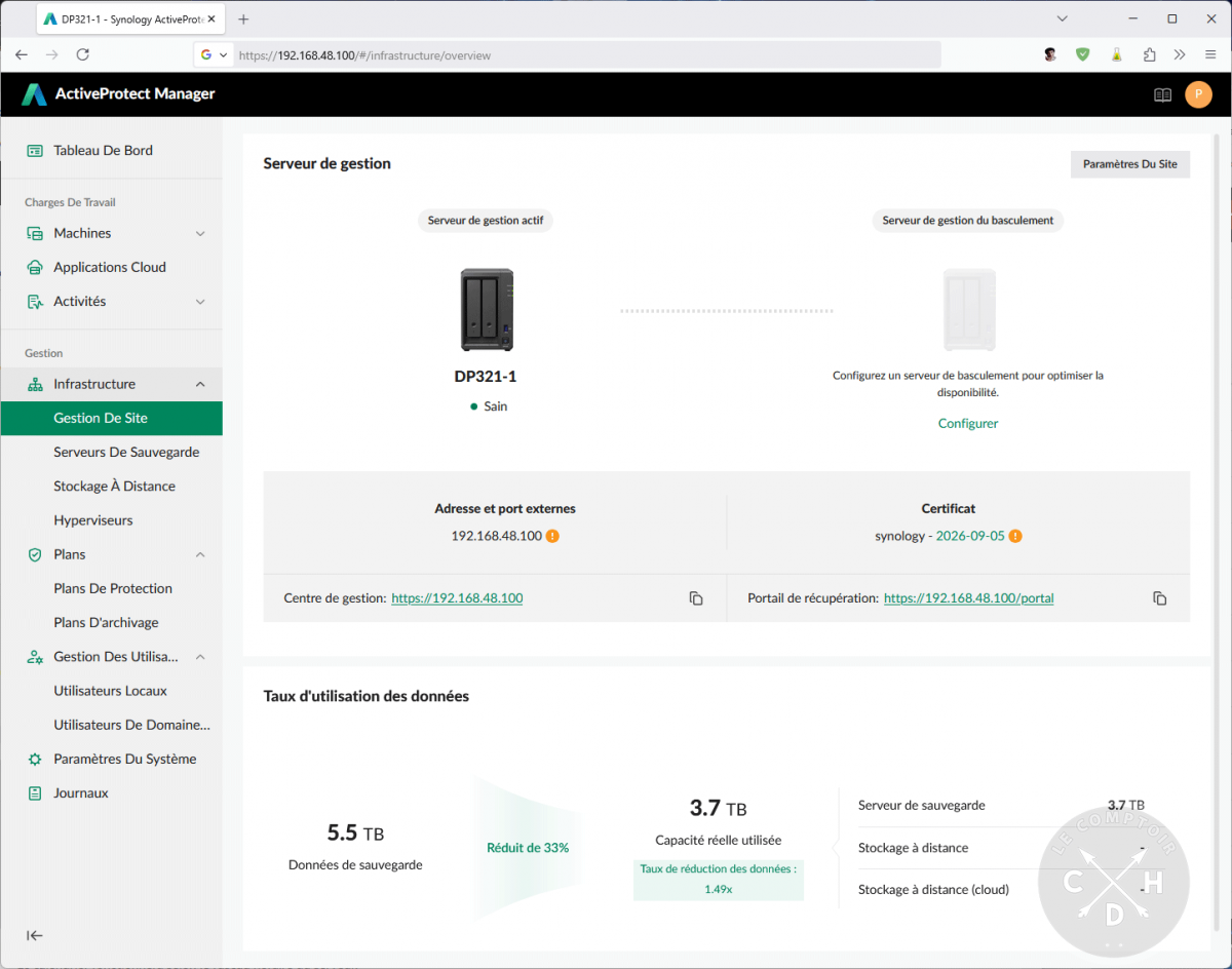 APM / gestion du site et redondance [cliquer pour agrandir]