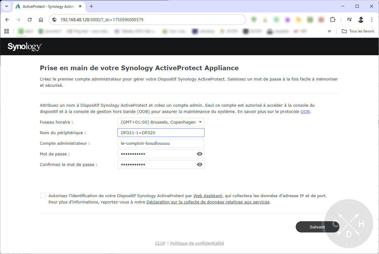 DP320 initialisation APM