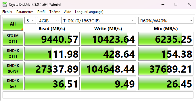 t710 2to crystaldiskmark q1t1