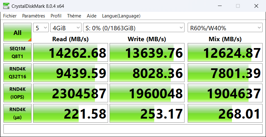 sn8100 2to crystaldiskmark q32t16